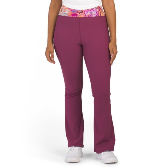 JOHNNY WAS Pink Breathable Baby Bell Flare Pants - Picture 1 of 2
